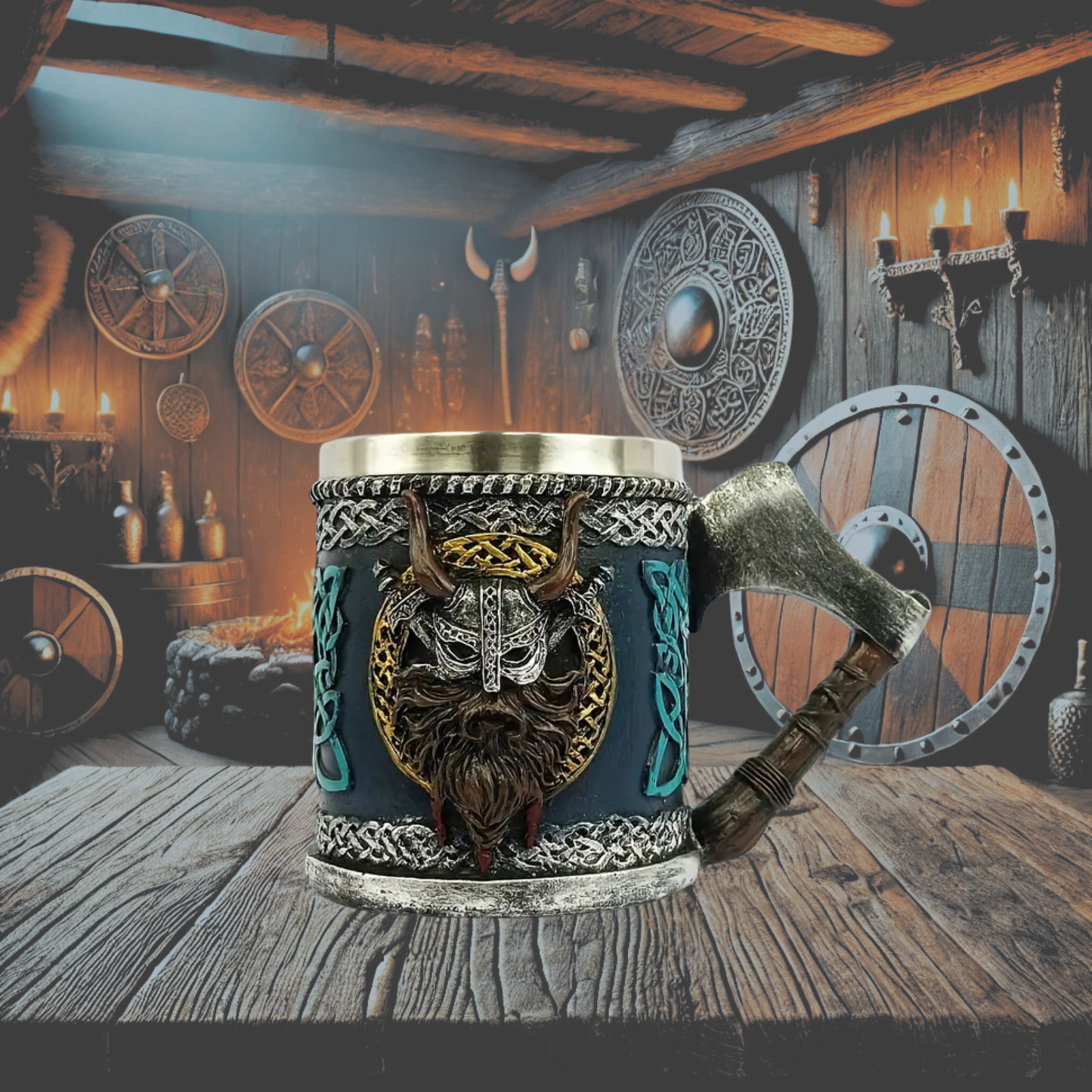 Chope à Bière Viking – L’Artisanat Nordique